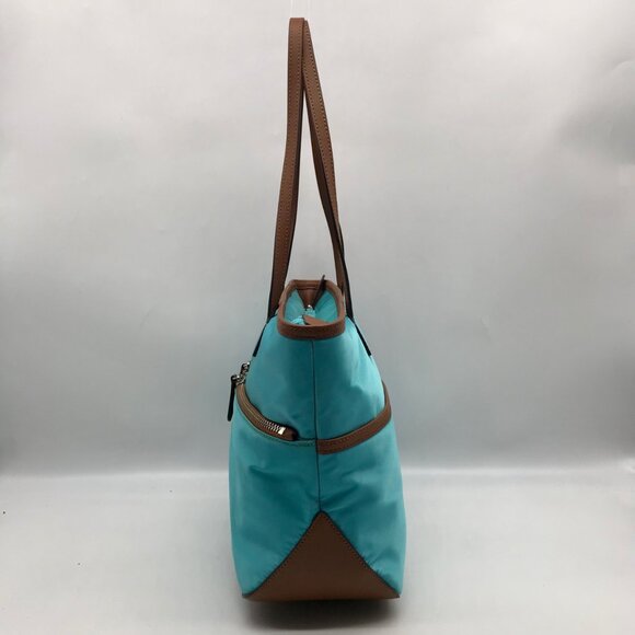Michael Kors Blue Nylon & Leather Pocket Tote - Picture 3 of 10